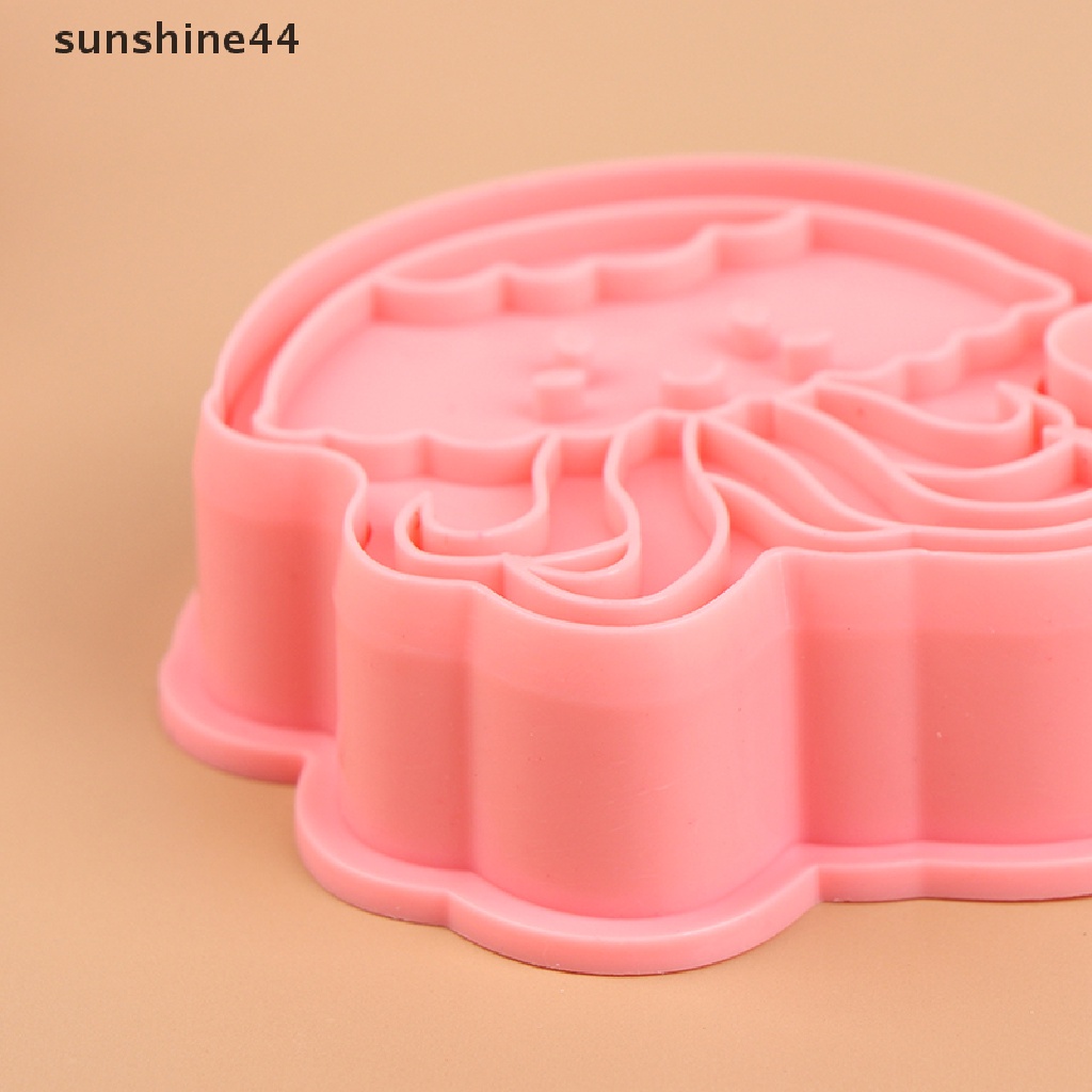 Sunshine 8Pcs / Set Cetakan Kue / Biskuit Bentuk Binatang Laut 3D