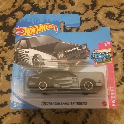 Hot Wheels Toyota AE86 Sprinter Trueno Short Card Black