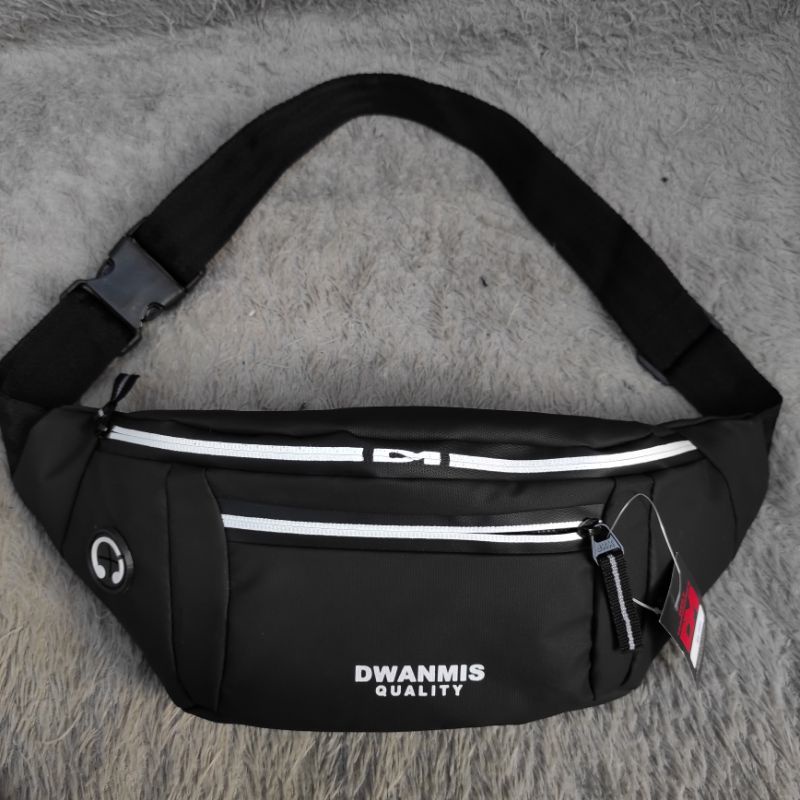 DM4 | Spesial Gratis Voucher | Tas Selempang Pria Original | Waist Bag Pria Waterproof