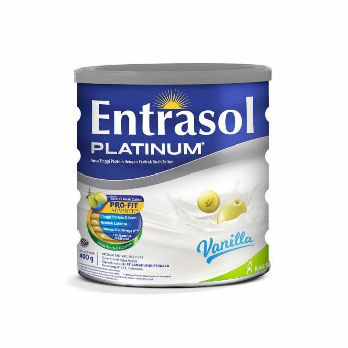 

[ COD ] ENTRASOL PLATINUM VANILA 400 G SUSU LANSIA NUTRISI LANSIA