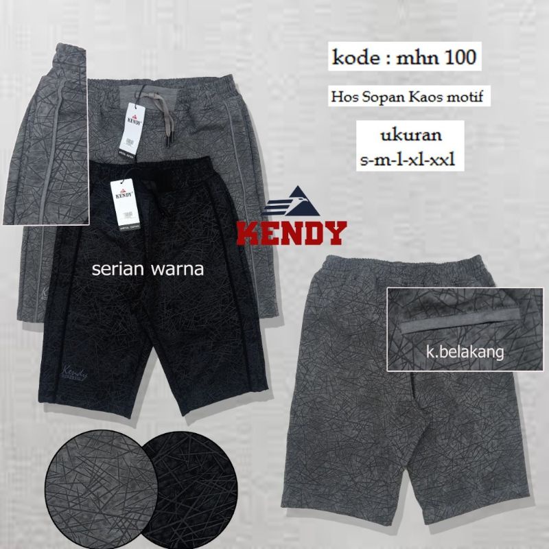 celana pendek kendy sepan kaos motif /celana pendek kolor kendy / celana kendy murah Best seller