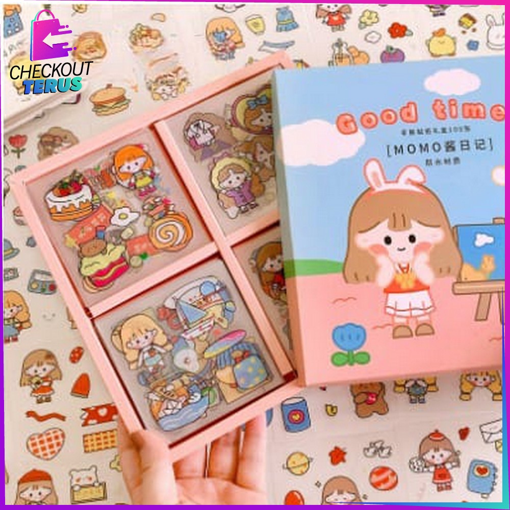 CT C473 Stiker 2D Isi 100pcs Buku Diary Tumblr Botol Motivasi Lucu Kekinian Dekorasi Scrapbook Sticker Aesthetic Karakter