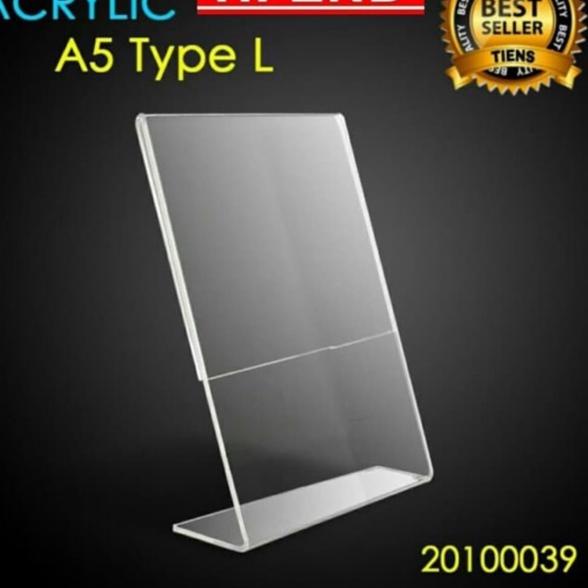 

OO423 acrylic tent holder / akrilik tent card A5 tempat brosur Meja bentuk L Promo Besar-Besaran 2020