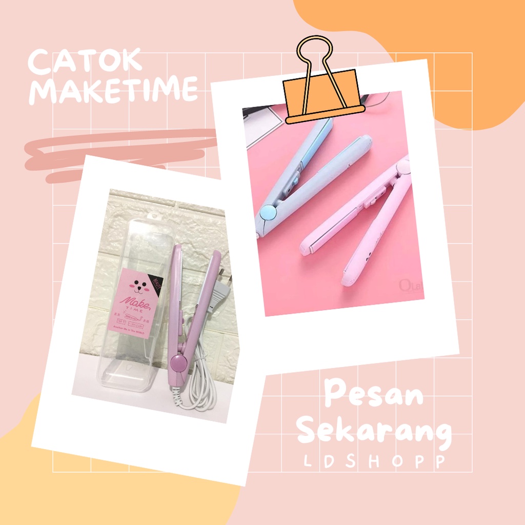 LDS CATOK MINI MAKE TIME KARAKTER PELURUS RAMBUT PORTABLE SERBAGUNA