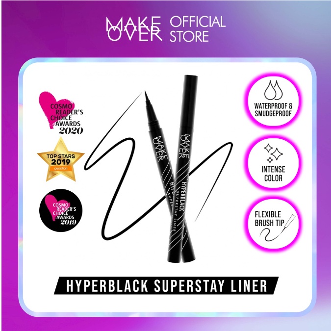 MAKE OVER Hyperblack Superstay Liner 1G | Waterproof &amp; Smudgeproof