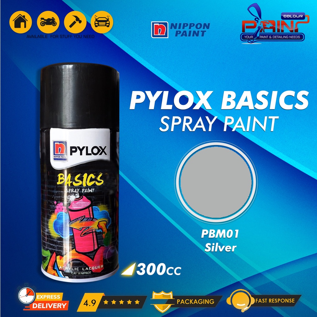 Cat Semprot Nippon Paint PYLOX BASICS 300cc - PB118 Silver