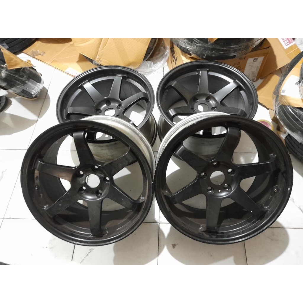 Velg Mobil Bekas Seken Ring 18 Baut 5 TE37 R18X9-10 5X114,3 ET35-25