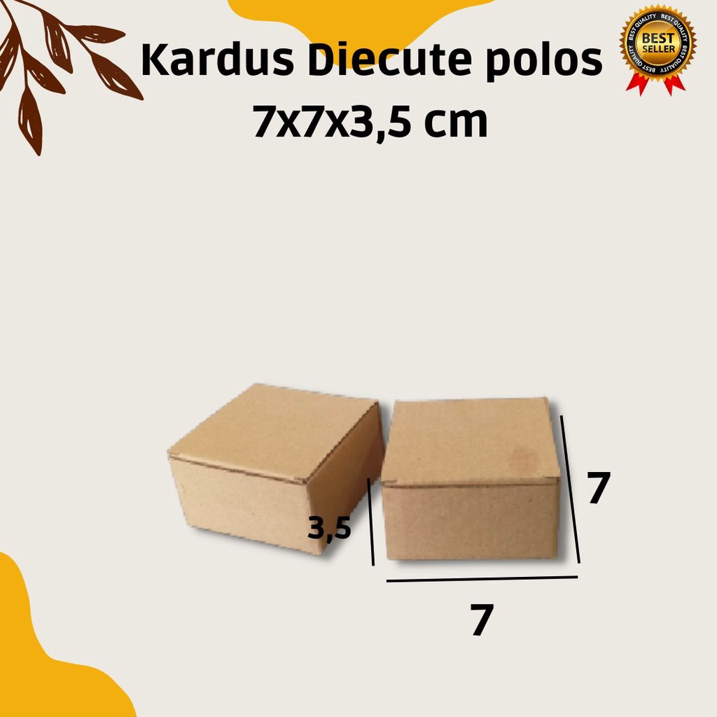 

(HARGA PAKET 10 PCS) BOX/KARDUS DIECUTE AKSESORIS POLOS UK 7X7X3,5 CM