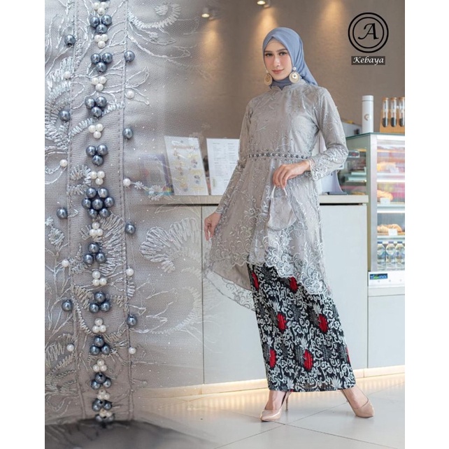 Kebaya Modern By Azurah_shop /Tunik aurora lesty kejora / Brukat Kebaya Modern / kebaya terlaris / Kebaya Wisuda / Kebaya Terbaru