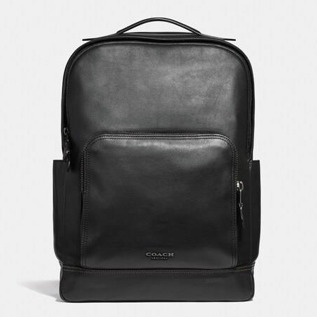 [Instant/Same Day] coach 37599  new men's double zipper backpack computer bag schoolbag   beibao