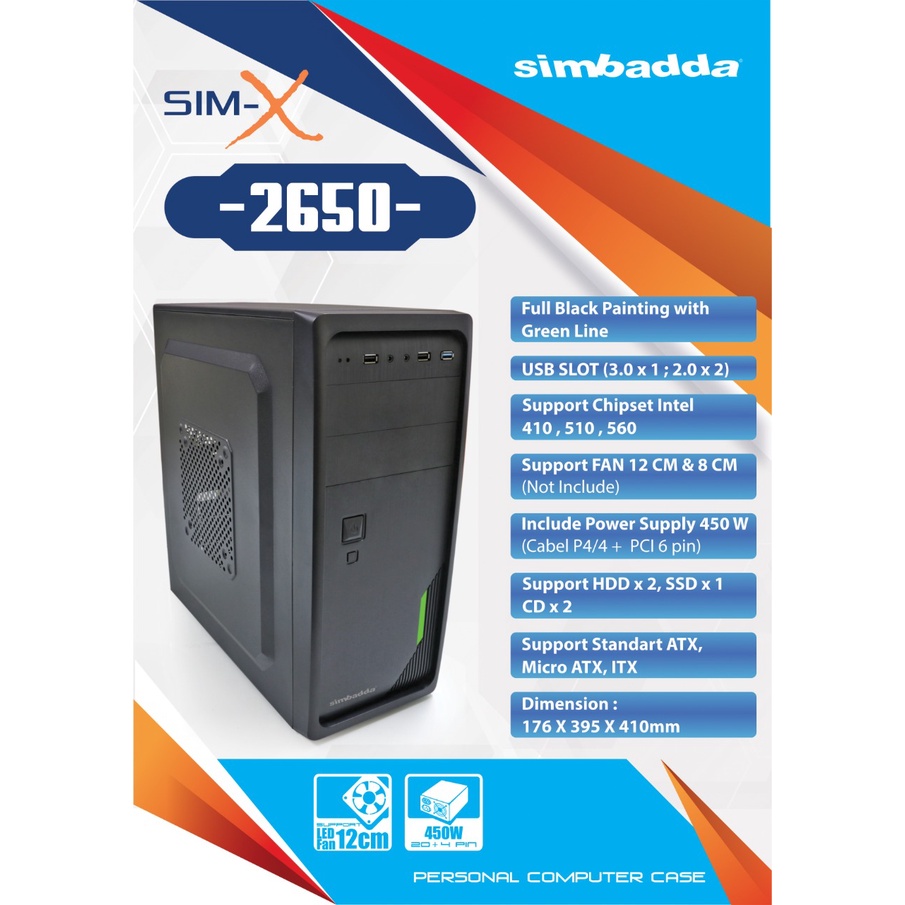 Casing PC Simbadda Sim X 2650 450W