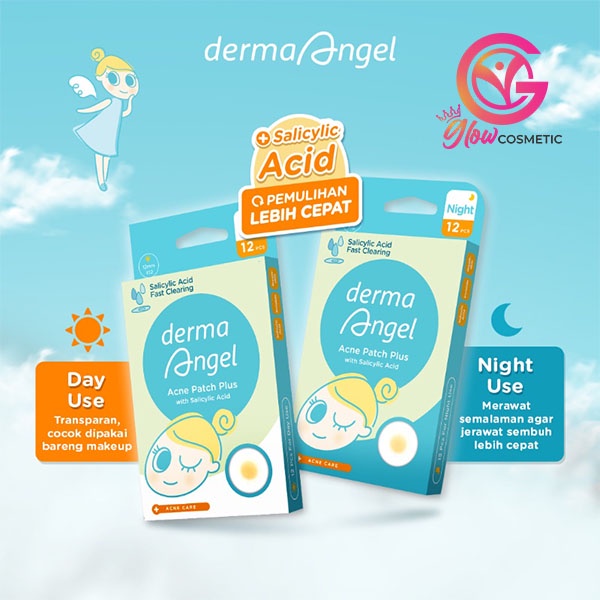 DERMA ANGEL ACNE PATCH PLUS WITH SALICYLIC ACID - DAY &amp; NIGHT 12 PCS