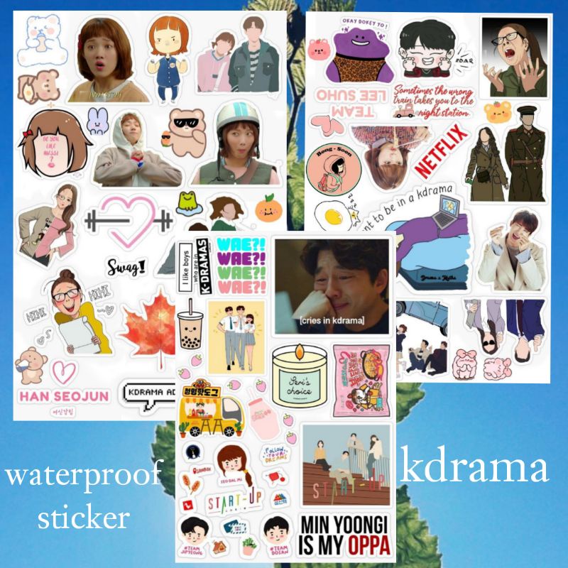 

KOREAN DRAMA WATERPROOF ANTI AIR LAPTOP HP STICKER STICKER ISI 50 BUAH STRONG WOMAN DO BONG SOON NETFLX GOBLIN CLOY START UP