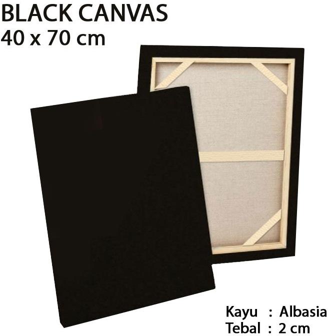 

Kanvas Lukis Hitam Spanram 40x70 cm Black Canvas Frame 70x40 cm