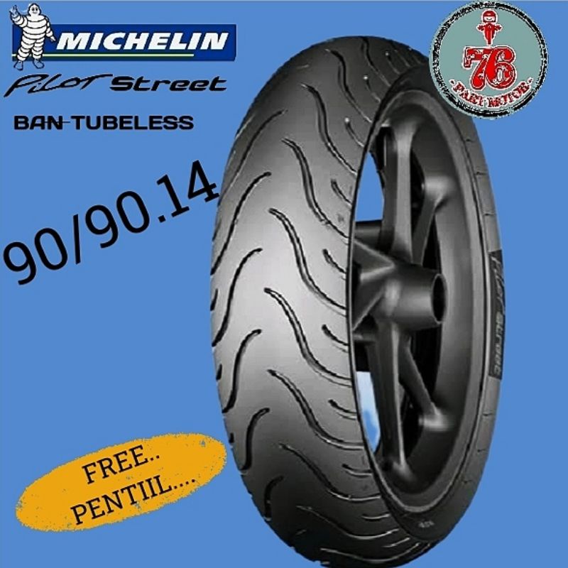 BAN TUBELESS MICHELINE PILOT STRET 90/90.14 FREE PENTIL