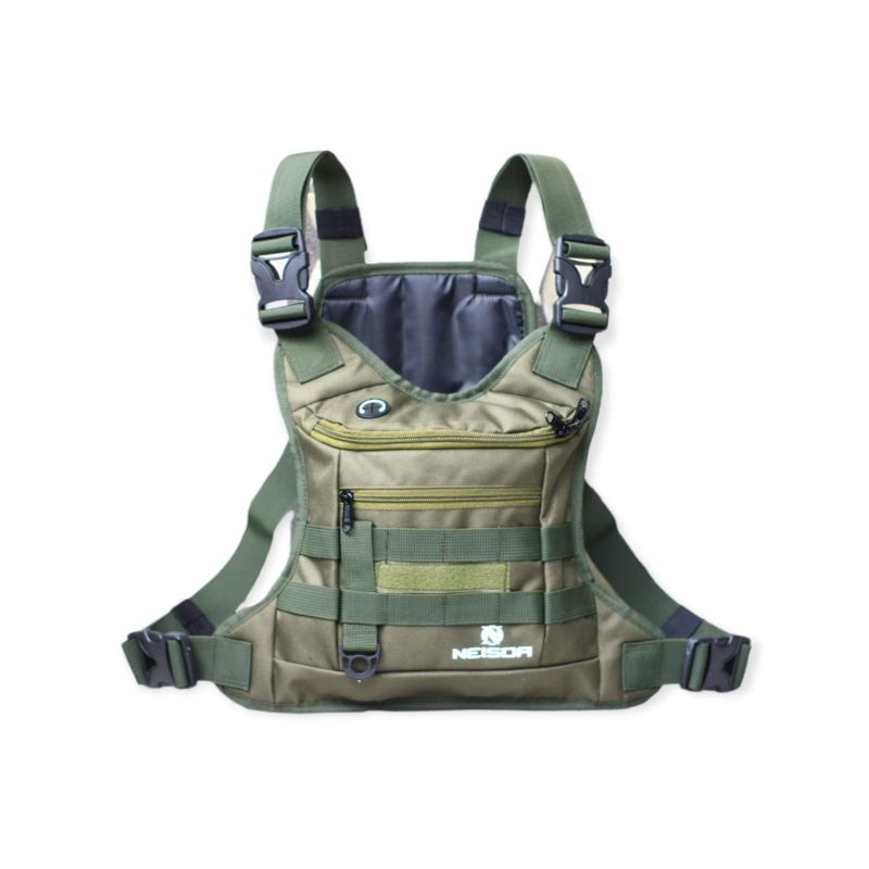 Tas dada tactical pria chest bag neisda premium cream-black-green