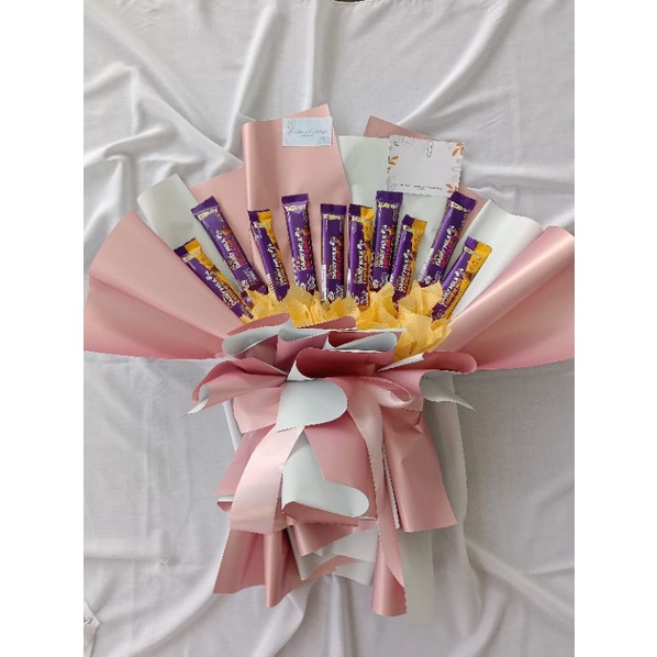 Buket Coklat Kecil Dairy Milk | Buket Coklat Kecil Silverqueen | Buket Coklat Mini Dairy Milk | Buke