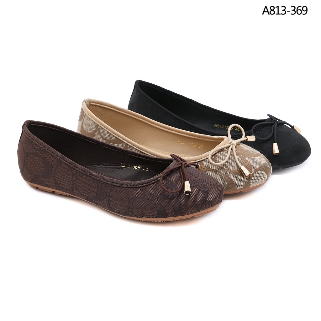 COA Signature Canvas Ballerina Flat Shoes A813-369