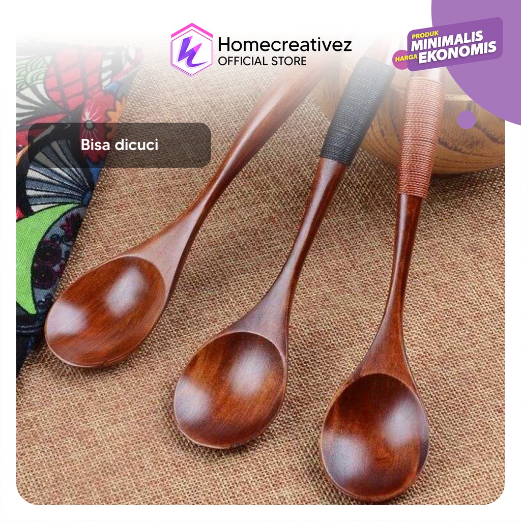 Sendok Makan Kayu / Centong Sayur Bahan Kayu Wooden Spoon