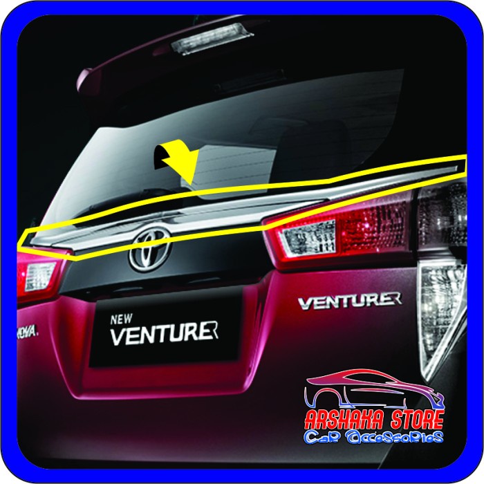 [BAYAR DIRUMAH] List Kaca Belakang Chrome Innova Reborn / Venturer 2016-2020 / Perlengkapan Variasi 