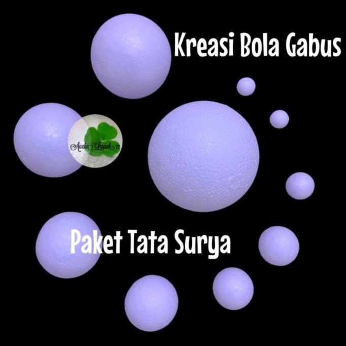 

paket tata Surya planet matahari bulan bola gabus sterofoam 10 pcs