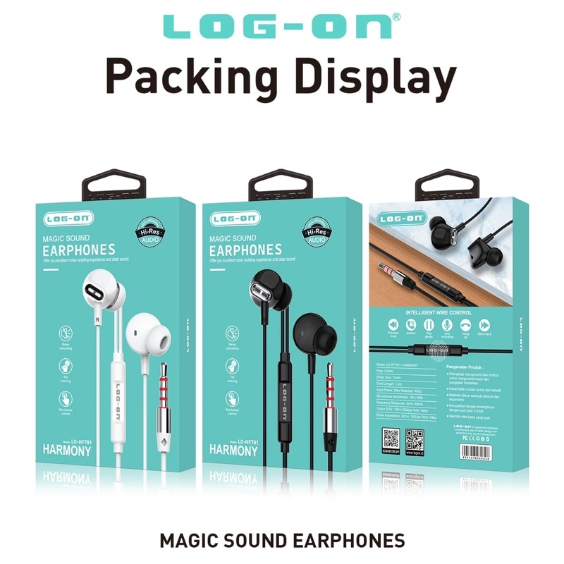 HEADSET - HF - HANDSFREE LOG ON HARMONY LO-HF781 MAGIC SOUBD EARPHONE