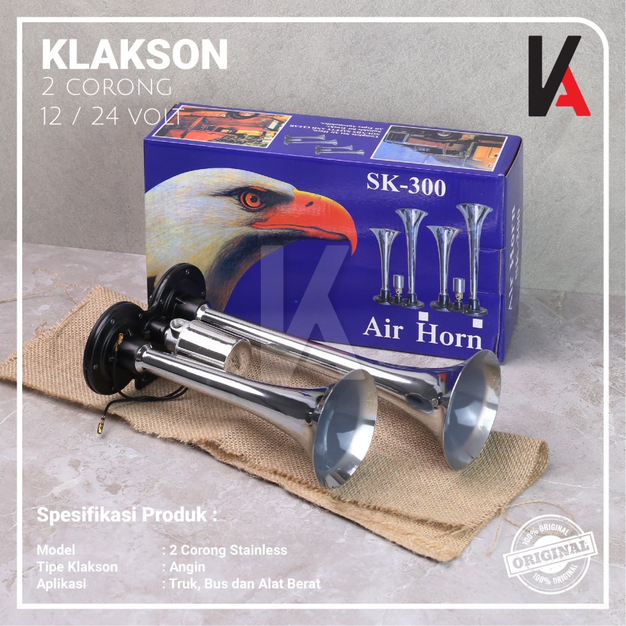 KLAKSON 2 TEROMPET - KLAKSON ANGIN 2 CORONG 12V - 24V HIGH QUALITY