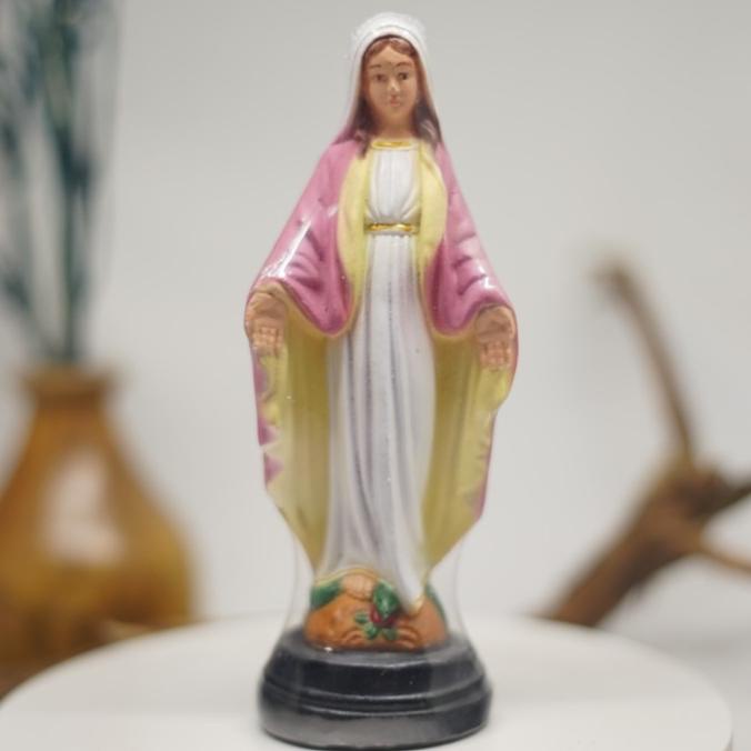 >*>*>*>*] Flower Glass Dome Spesial Natal LED 12 x 22 cm Bunda Maria -Tipe 1