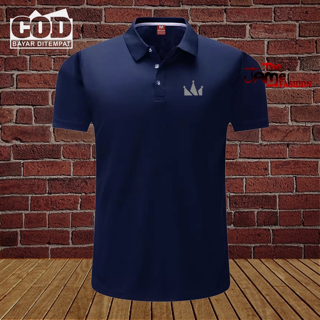 Promo COD Kaos Distro Polo Kerah Screamous Quality Silver Premium Quality Atasan Pria Wanita Promo T