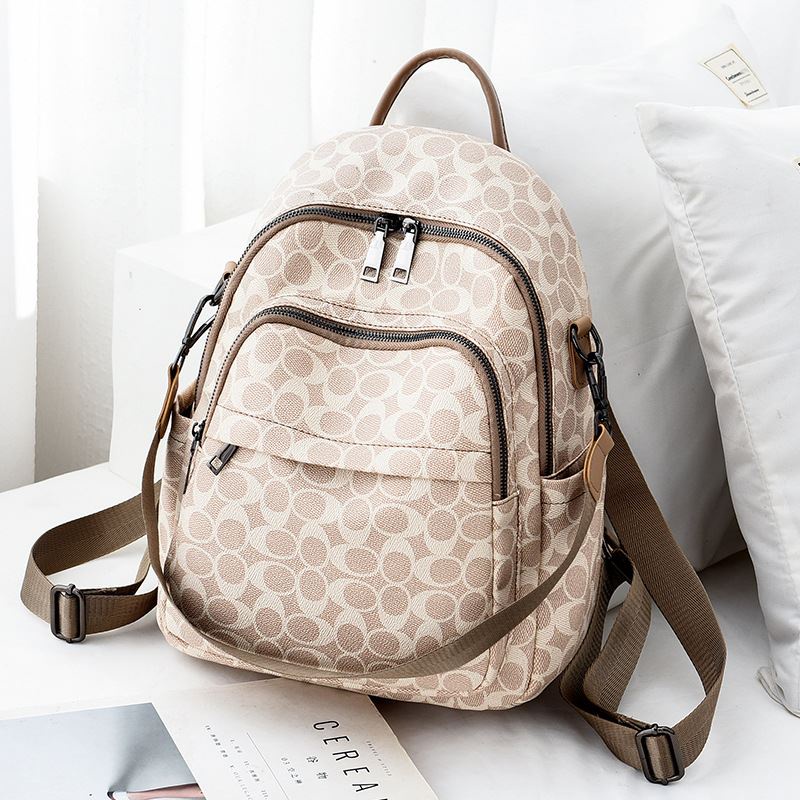 BJ21445 - BEIGE/BROWN/COFFEE - TAS RANSEL WANITA SALE FASHION IMPORT MODIS ELEGAN TERMURAH TERLARIS TERBARU BAGSTORE JAKARTA TAS BATAM JT1445