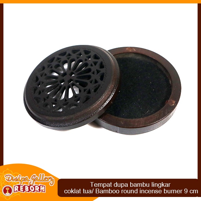 Hiolo Tempat Bakar Dupa Lingkar Round Incense Burner Bambu 9cm