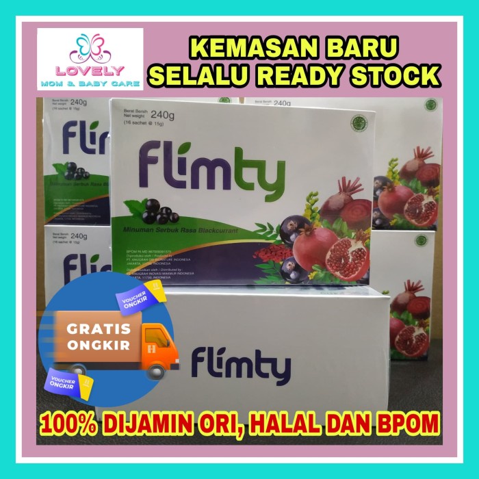 

ORIGINAL MURAH Flimty Fiber 1 box 16 sach Teh Pelangsing Diet Herbal Original Detox