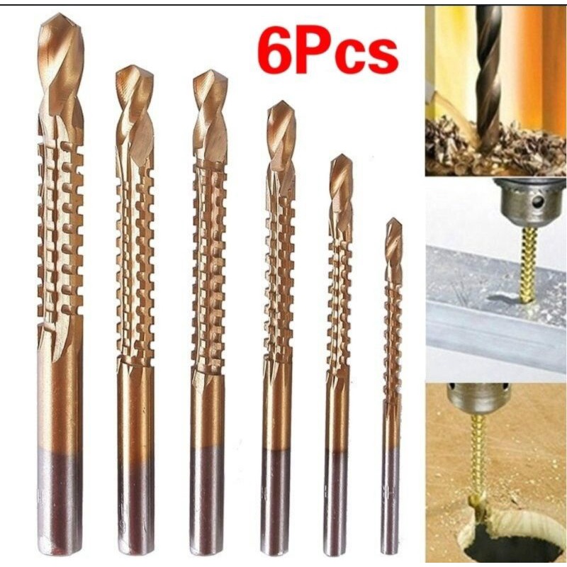 HSS GROVING DRILL BIT 6PCS / mata bor besi GROVING set 6pcs