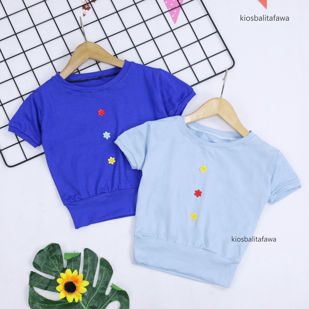 Blouse Chita uk Bayi - 4 Tahun / Kaos Baby Perempuan Lengan Pendek Atasan Shirt Baby Polos Adem