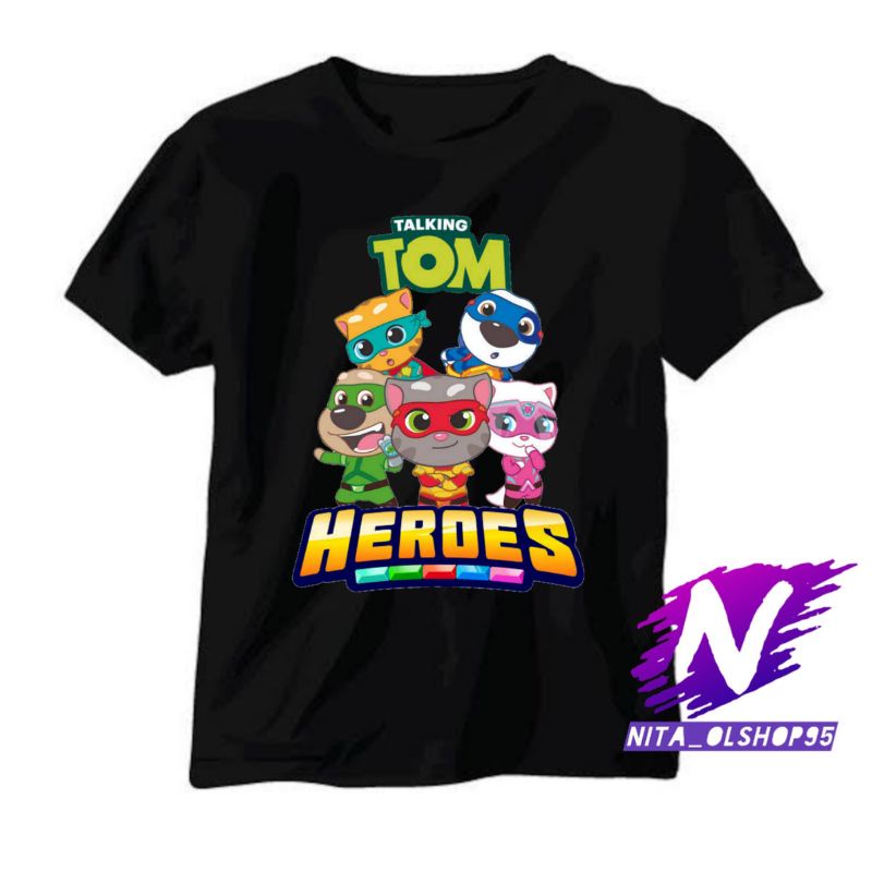 talking tom friends kaos anak my talking tom friends game heroes baju kucing tom and friends