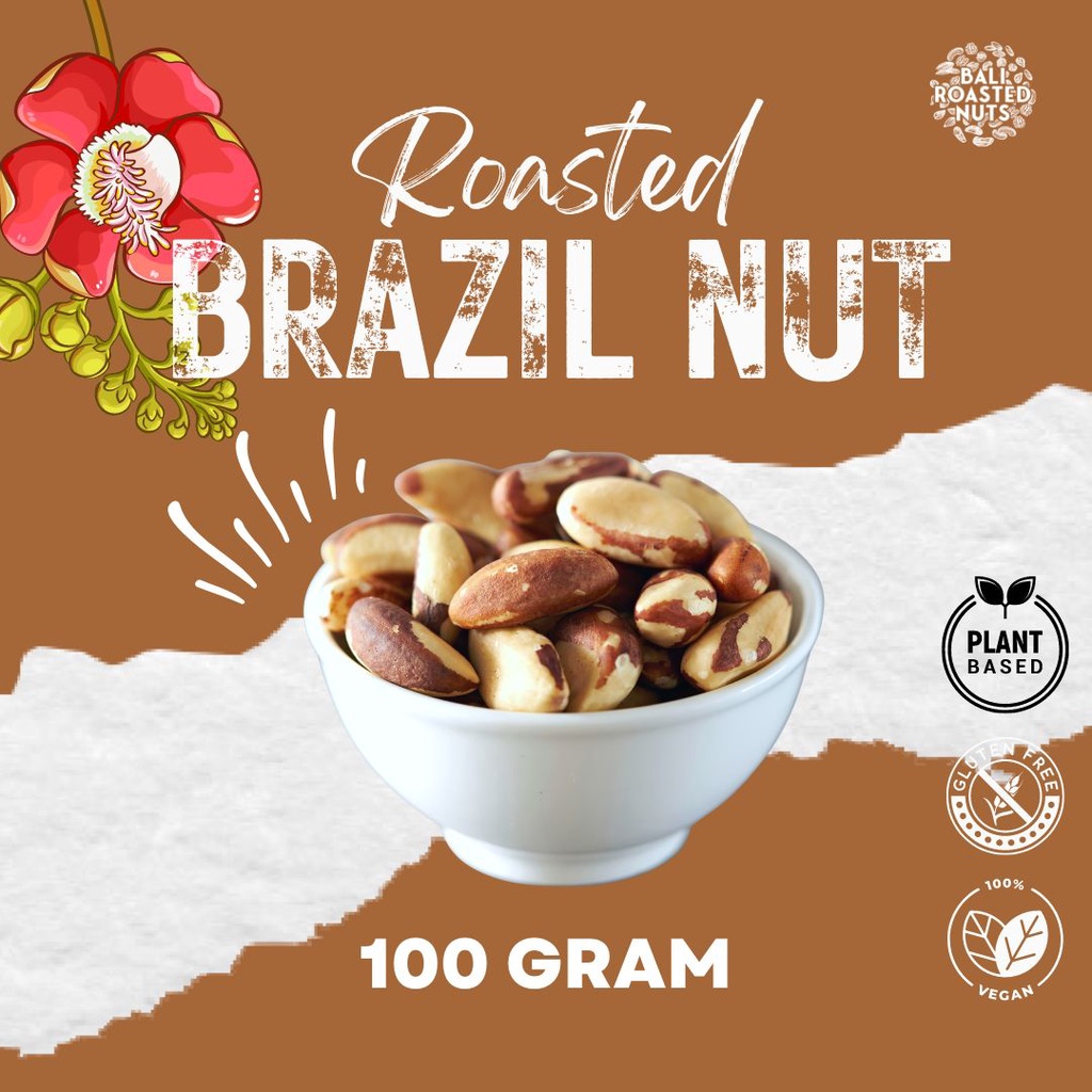 

Roasted Brazil Nut / Kacang Panggang Brazil Premium Import 100gr