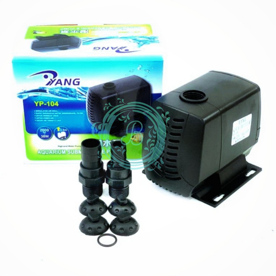 YANG YP 104  YP104 Pompa Air Celup Aquarium Kolam Aquascape Hidroponik Power Head 38 Watt 2 Meter