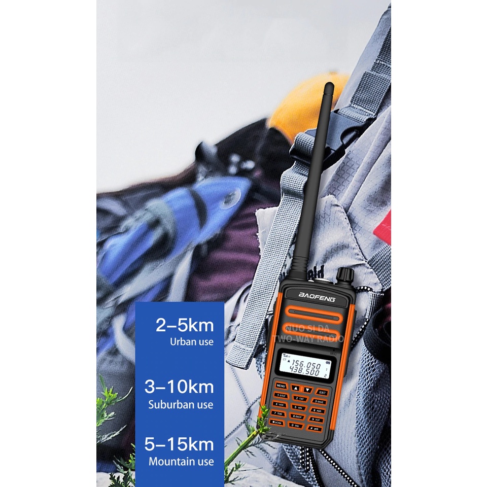 BF-S5 PLUS - HT Handy Radio Walkie Talkie - Radio Panggil 2 Arah - IP67 Waterproof Tahan Air