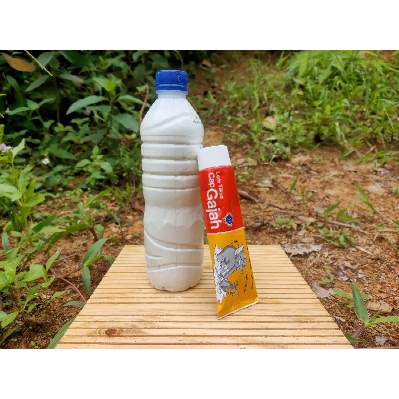 Getah Karet Mentah Cair 600ML Bundle Lem Tikus Cap Gajah