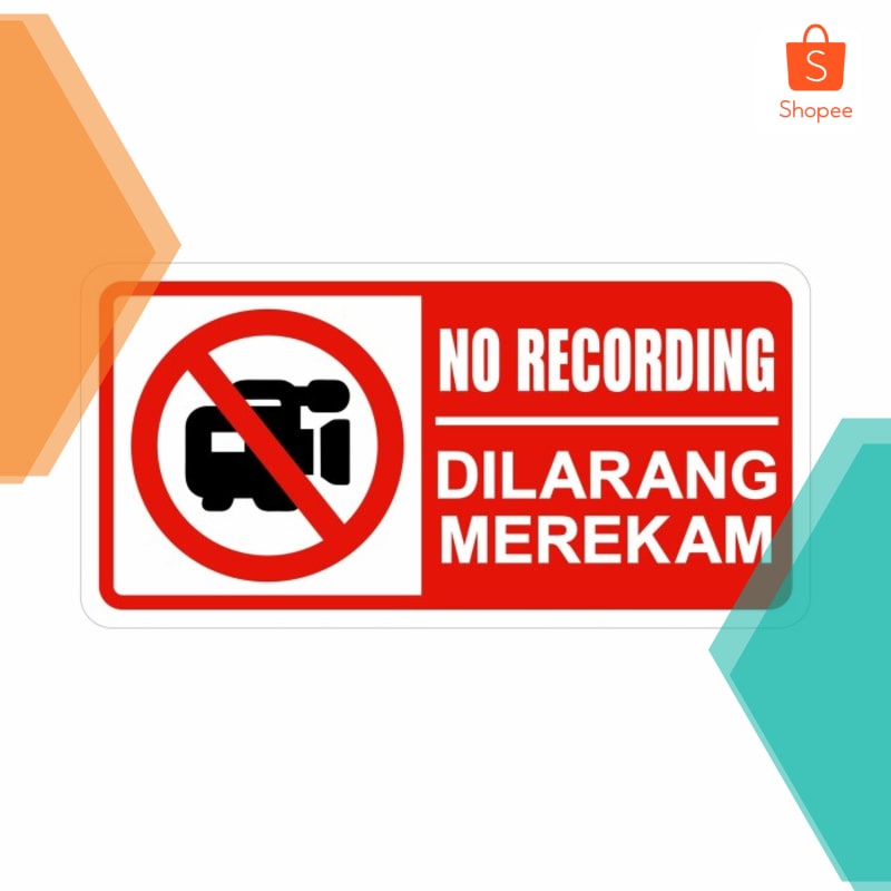 

Promo Rambu Akrilik Dilarang Merekam 30cm x 15cm Acrylic 2mm Keren