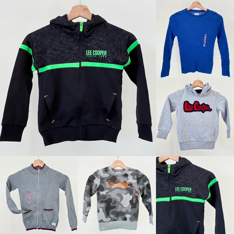 Lee Cooper Jaket Hoodie Anak Laki-laki Original Branded