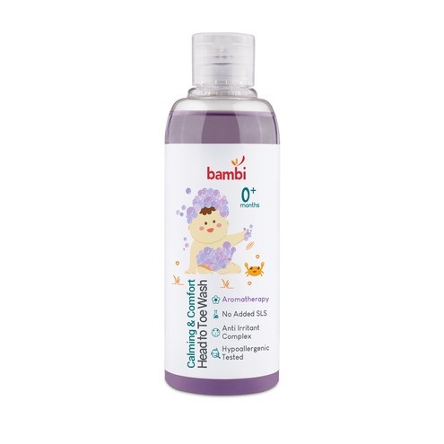 Bambi Baby Calming &amp; Comfort Head To Toe Wash 200ml Sabun &amp; Shampoo Bayi