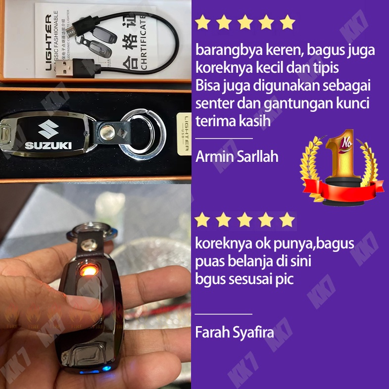 SUZUKI Korek Api Elektrik / Gantungan Kunci / Senter Mobil Sepeda Motor + Plus USB Charger