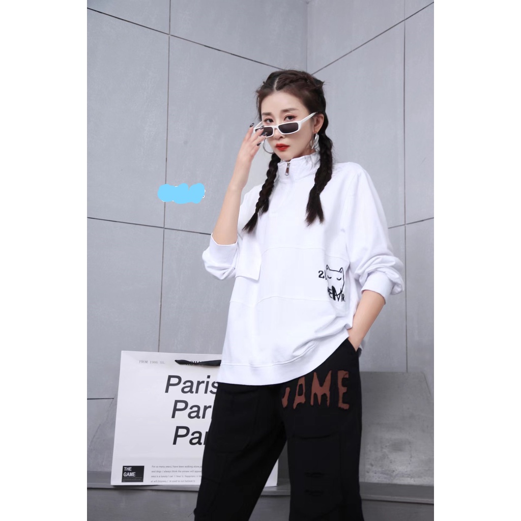 SWEATER WANITA TERBARU LONGGAR KASUAL PEACOCK FEIFEI MUSIM GUGUR VERSI KOREA UKURAN SATU SIZE LEMAK MM MELIPUTI DAGING RETRO SWEATER