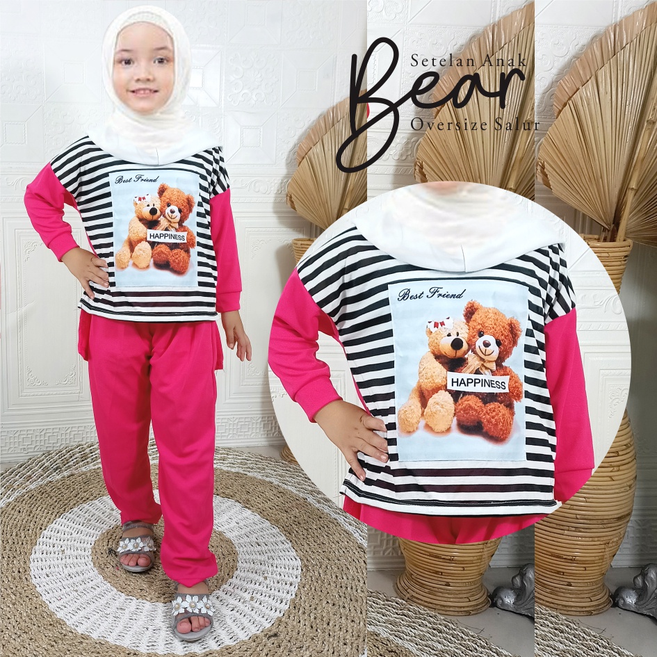 CF Kids Setelan Anak Bear Salur