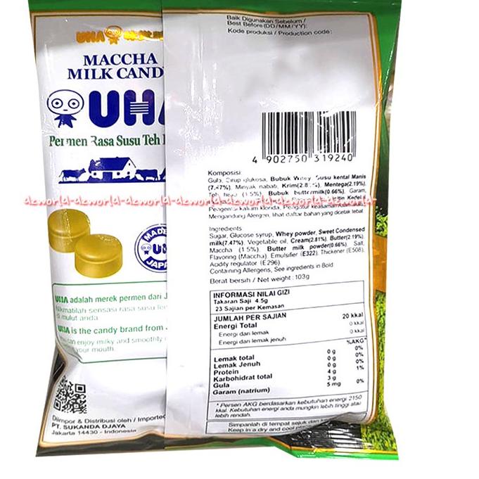 

10.10 STOK READY Uha Macha Milk Candy 103gr Permen Rasa Susu Teh Hijau Stroberi Mint Permen Susu Manis Matcha !!