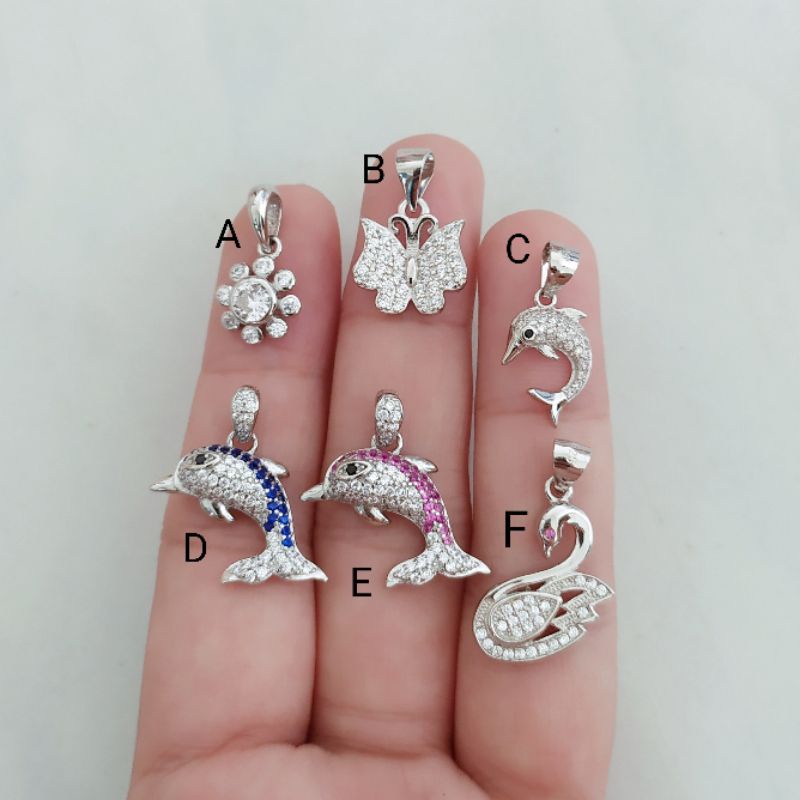 LIONTIN DOLPHIN /LIONTIN KUPU WARNA UNIK PERAK ASLI 925 NEW 4
