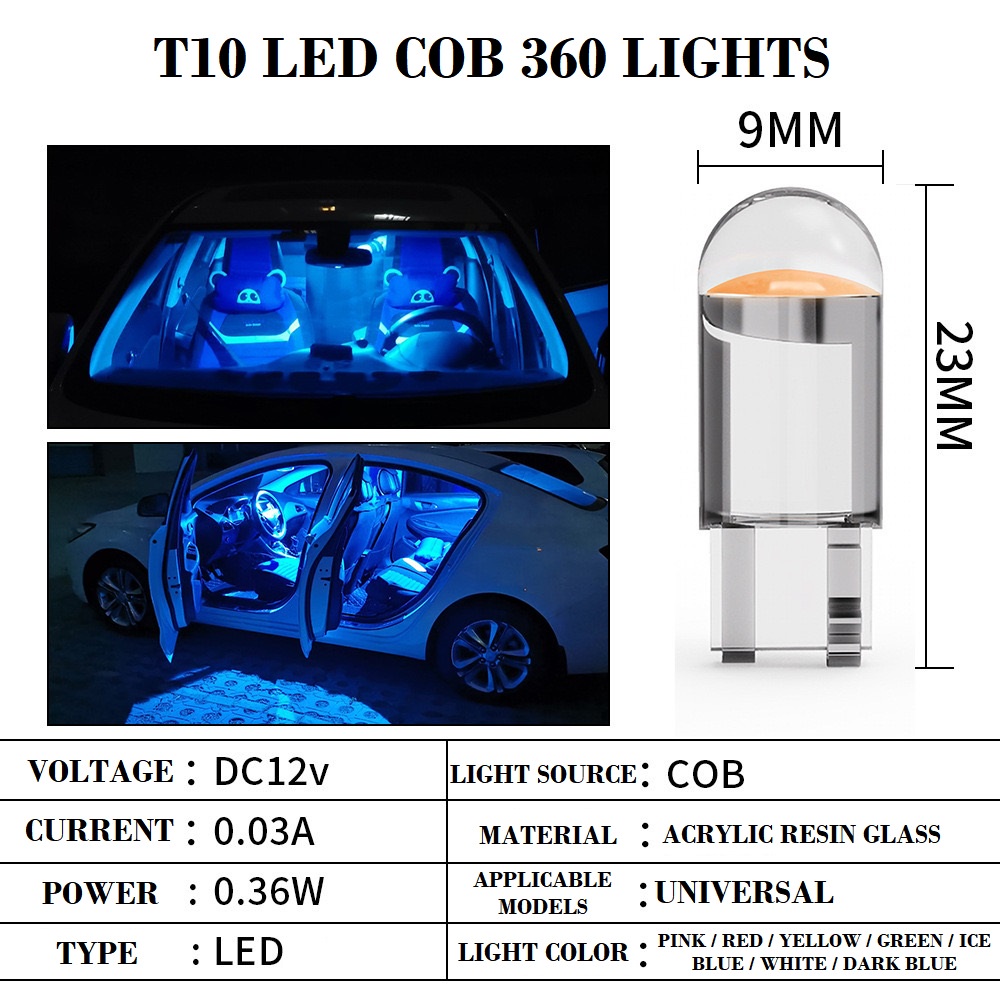 LUCKYMALL LAMPU LED T10 RESIN FULL KACA 360 SENJA PLAT SUPER BRIGHT SEIN MOBIL MOTOR UNIVERSAL CAR MOTORCYCLE