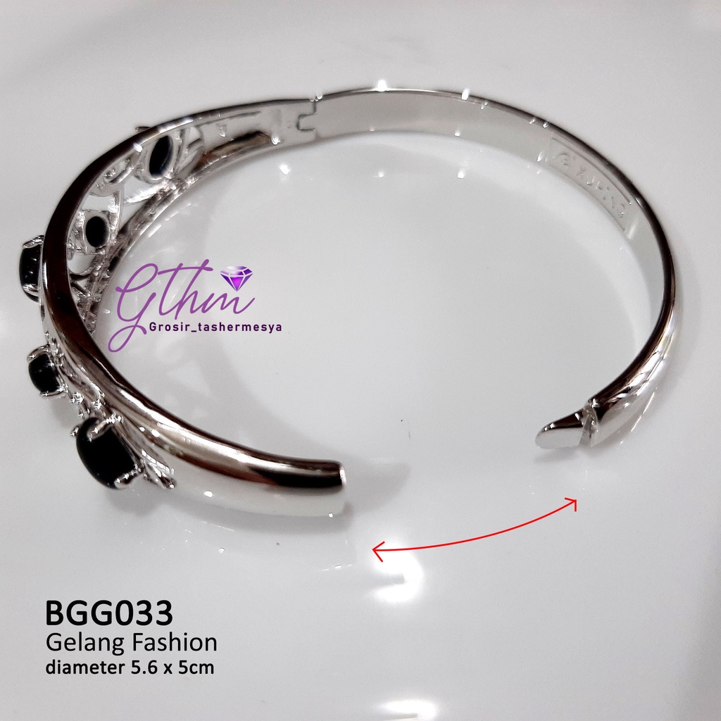 gelang tangan wanita titanium xuping lapis emas18k  ruby zamrud mewah banget seperti emas asli gthm