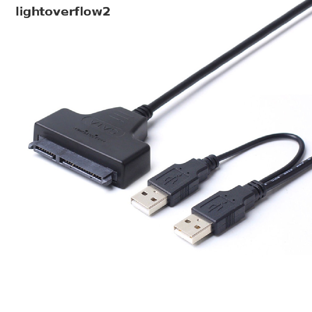 (lightoverflow2) Kabel Adapter USB 2.0 Ke SATA Serial ATA Untuk HDD SSD 2.5 &quot;  (ID) Buku Novel Dewasa Dalam Bahasa Mandarin